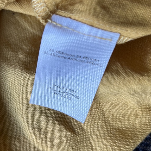 Mustard cut-out puff sleeve dress, M, 12th Tribe - Picture 7 of 8